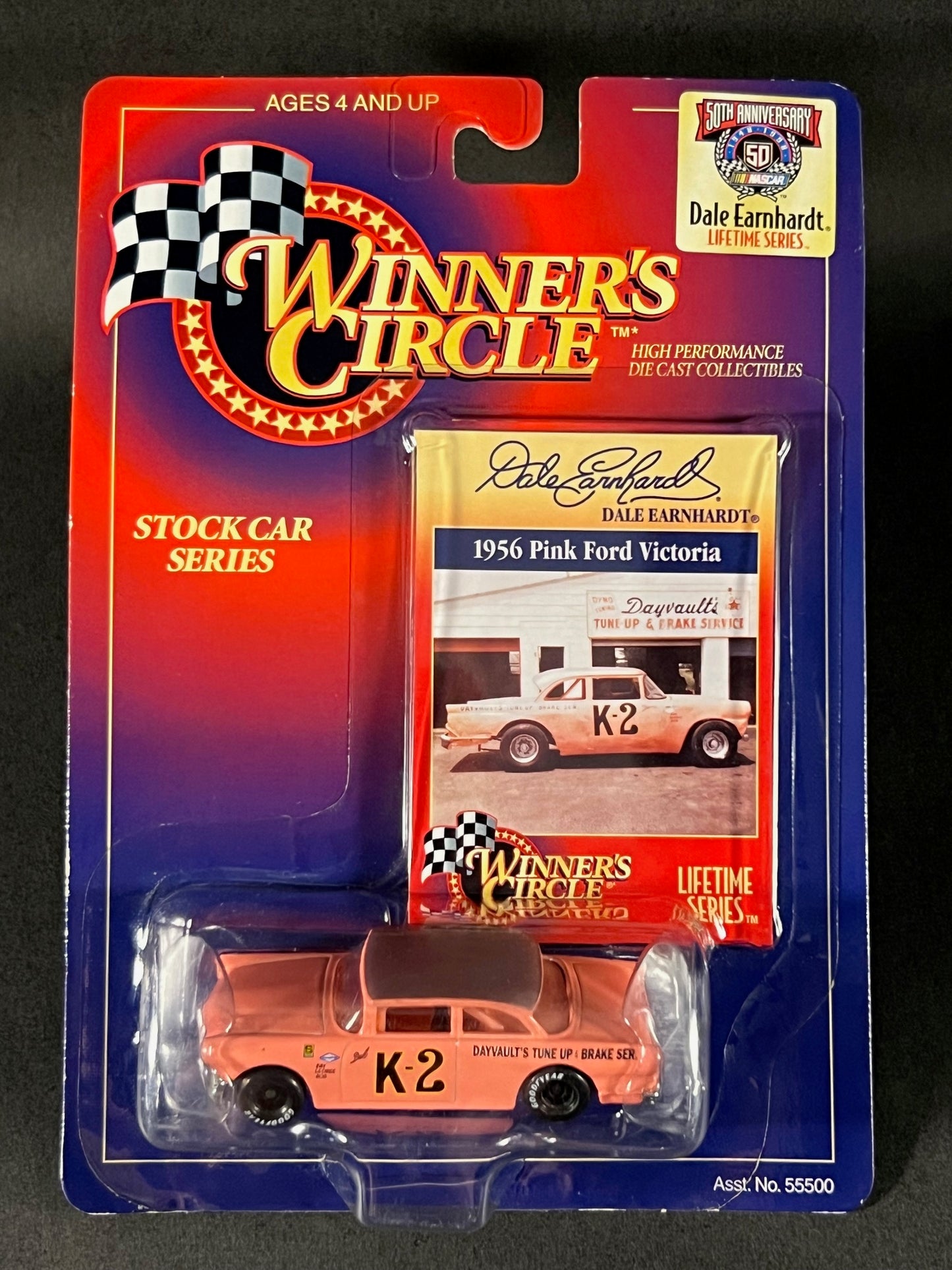 1998 Winner's Circle Lifetime Stock Car Series NASCAR Dale Earnhardt 1956 Pink Ford Victoria