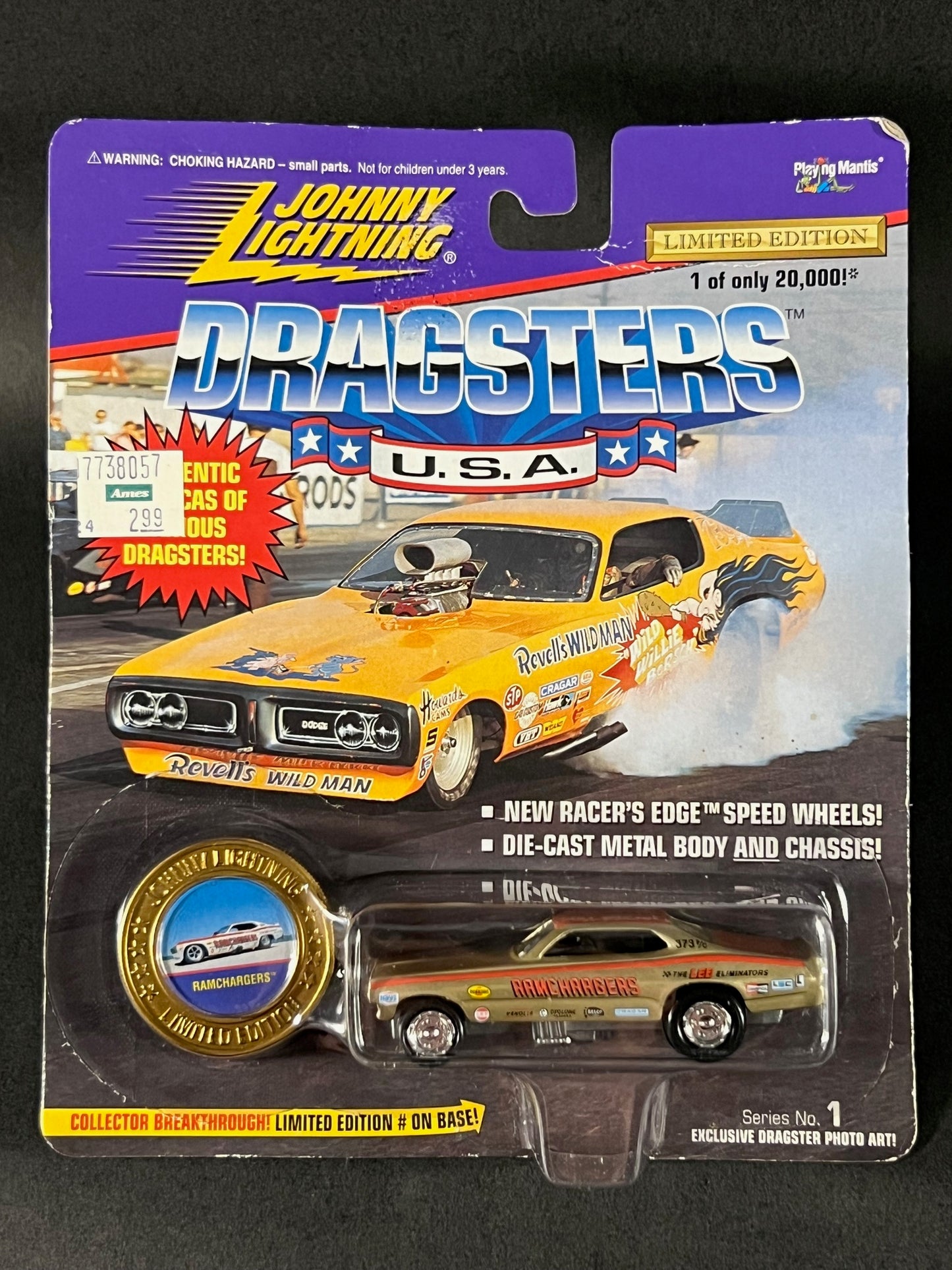 Johnny Lightning 1995 Dragsters USA Series 1 Ramchargers, Gold