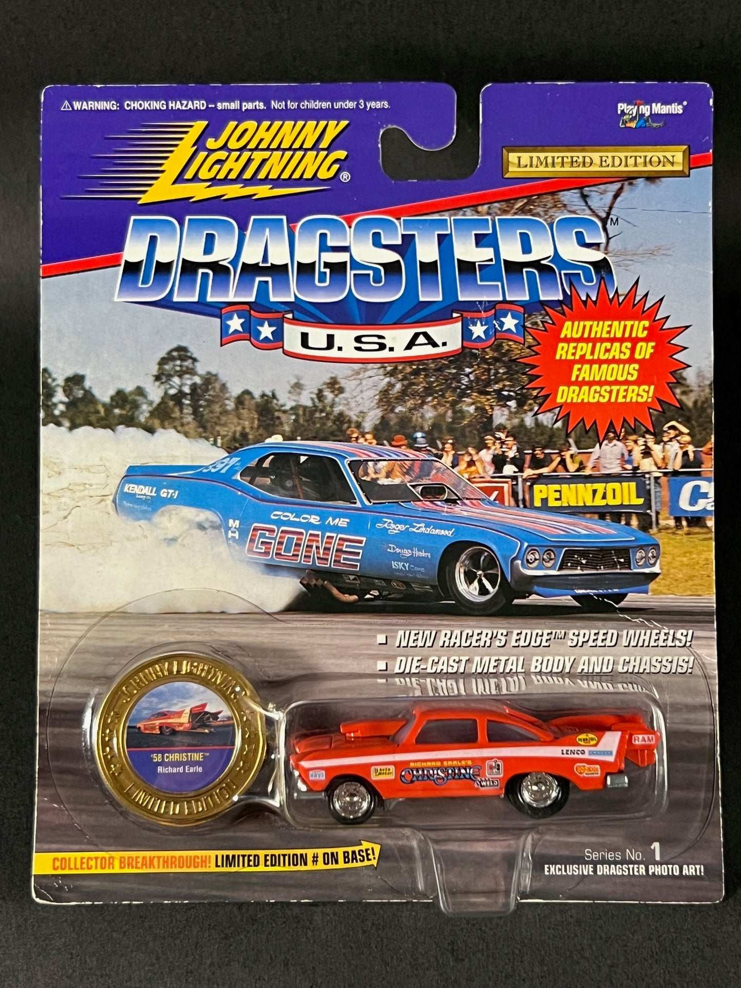 Johnny Lightning 1995 Dragsters USA Series 1 '58 Christine, Red