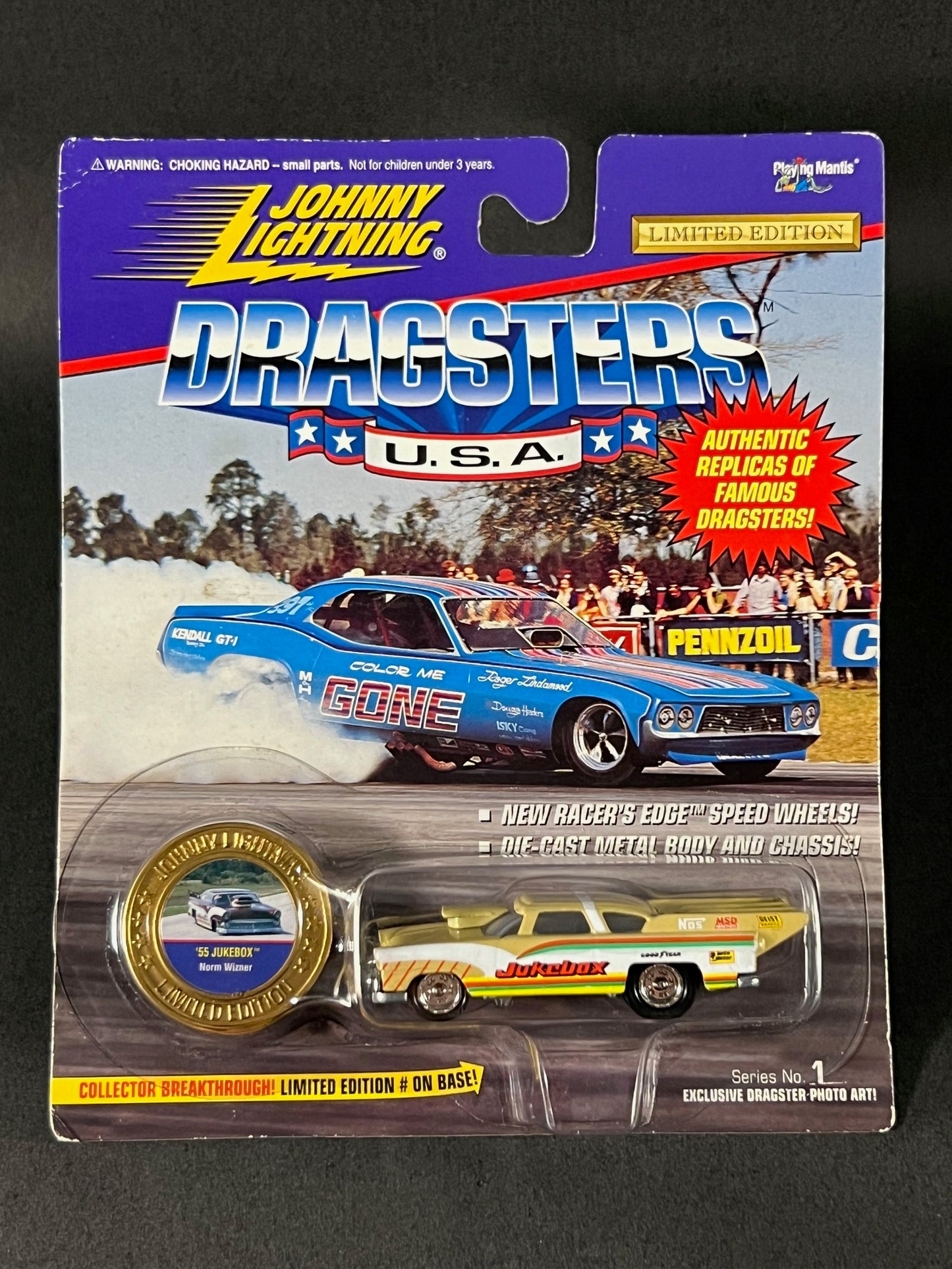 Johnny Lightning 1995 Dragsters USA Series 1 '55 Jukebox, Beige