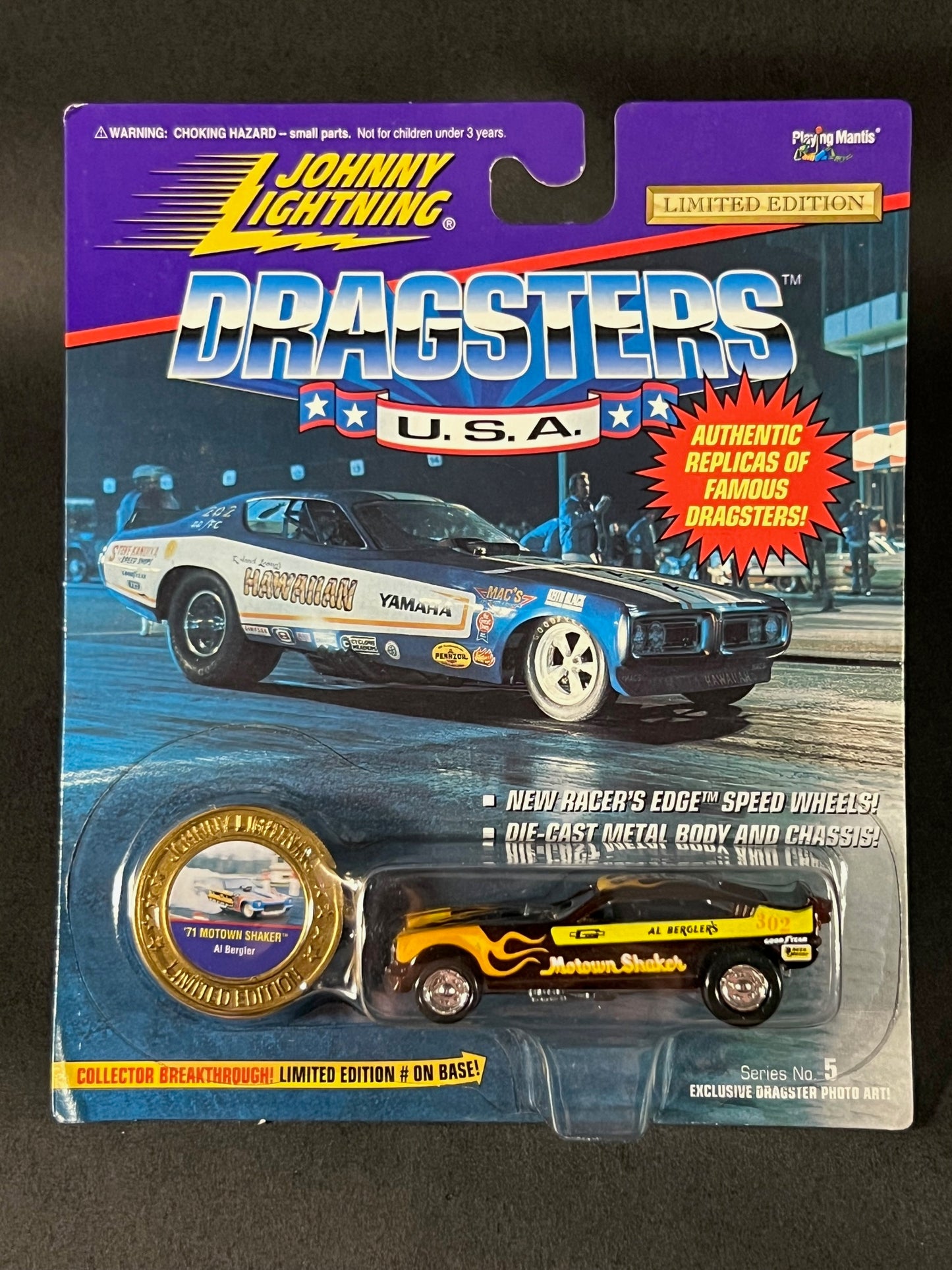 Johnny Lightning 1995 Dragsters USA Series 5 '71 Motown Shaker, Brown and Yellow