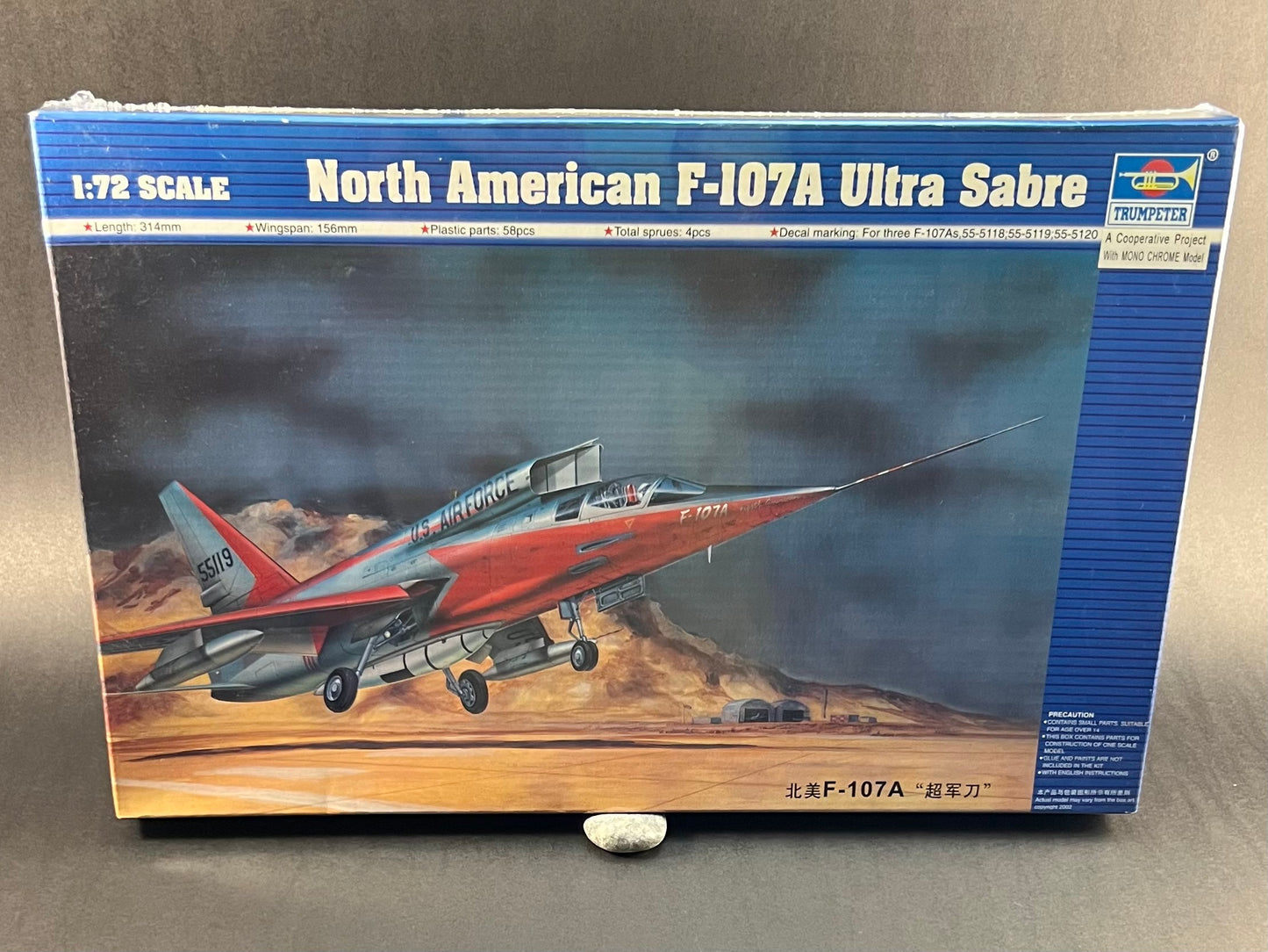 Trumpeter Model Kit 01605 1:72 Scale North American F-107A Ultra Sabre