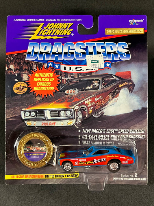 Johnny Lightning 1995 Dragsters USA Series 2 '72 Chi-Town Hustler, Blue and Red