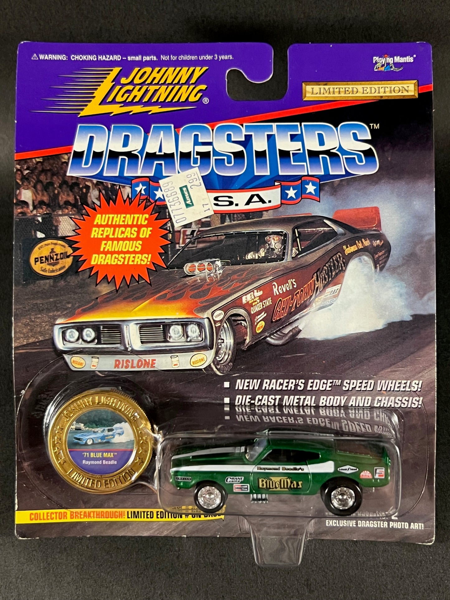 Johnny Lightning 1995 Dragsters USA Series 2 '71 Blue Max, Green