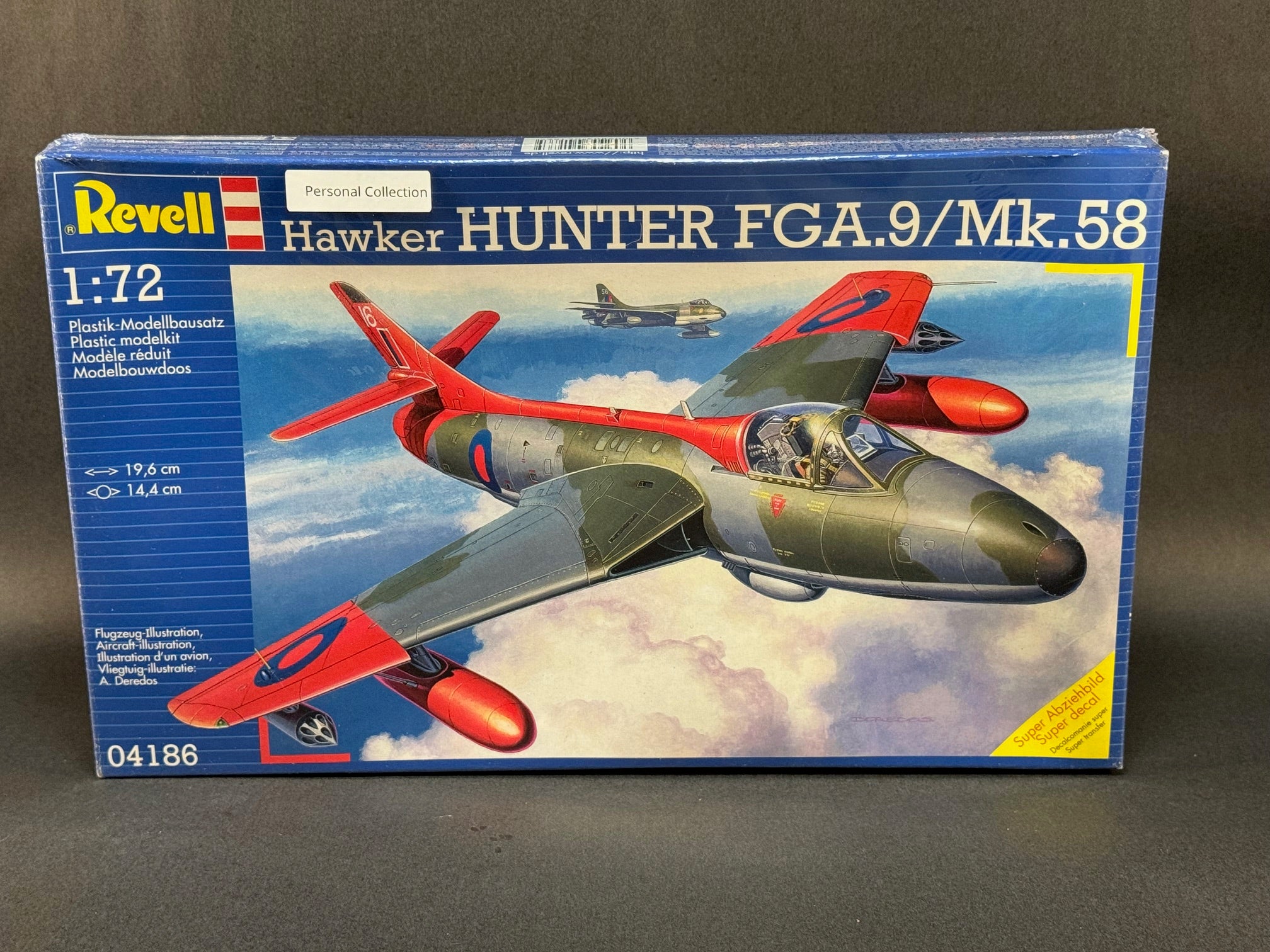 2008 Revell Model Kit 04186 1:72 Scale Hawker Hunter FGA.9/Mk.58 ...