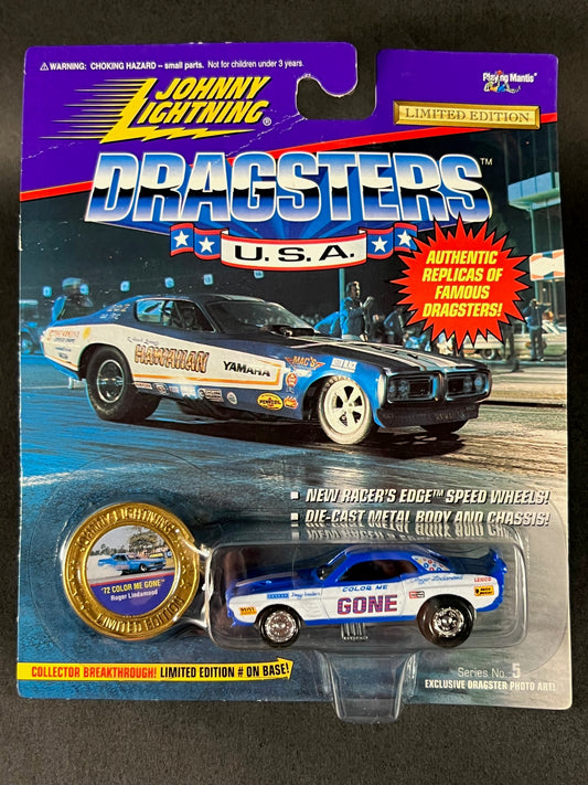 Johnny Lightning 1995 Dragsters USA Series 5 '72 Color Me Gone, Blue and White