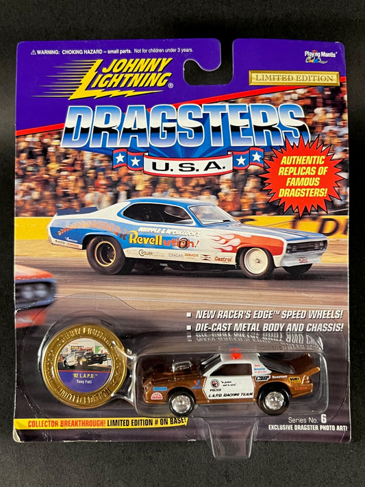 Johnny Lightning 1995 Dragsters USA Series 6 '92 LAPD Tony Foti, Copper and White