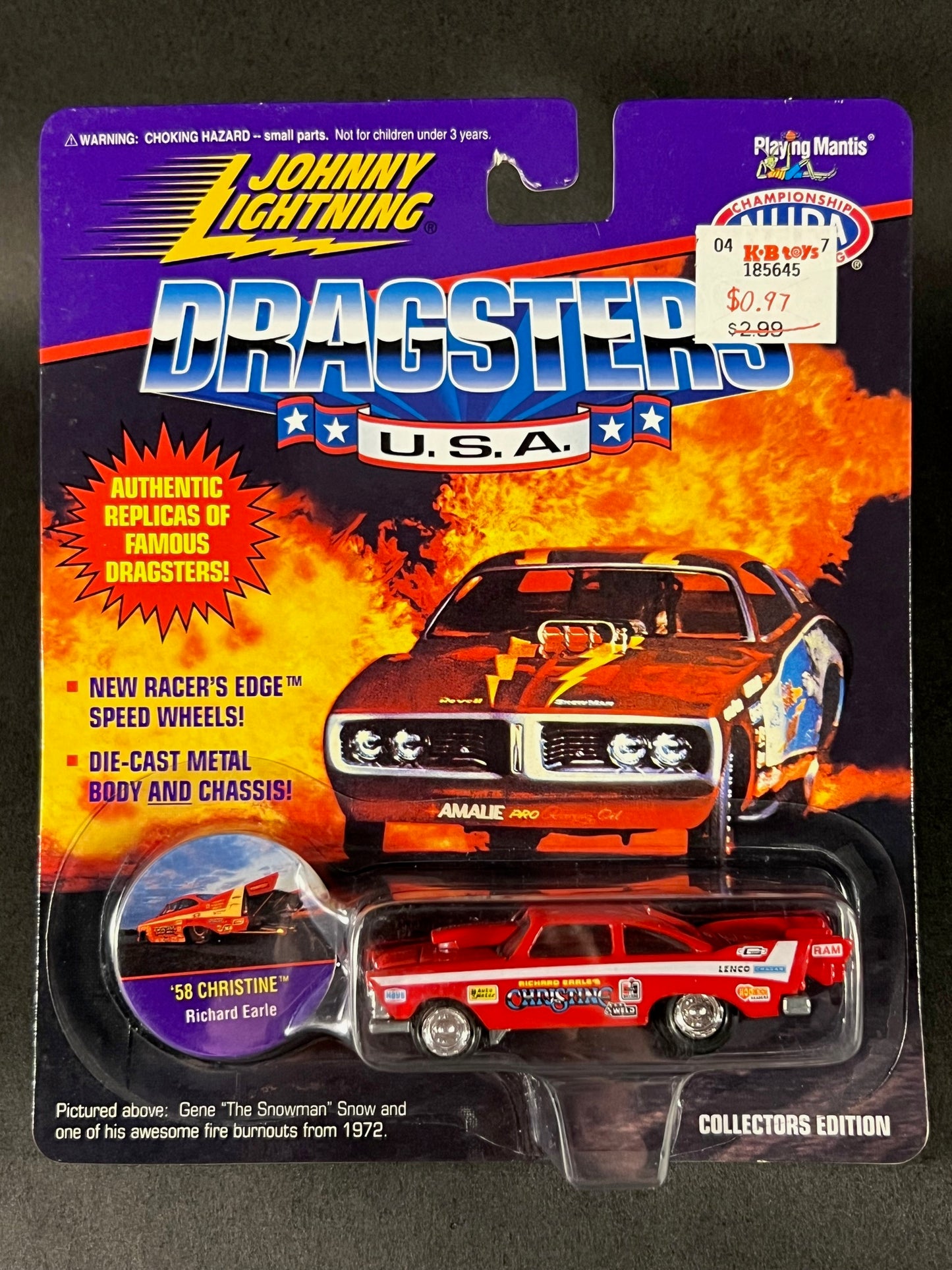 Johnny Lightning 1995 Dragsters USA Collectors Edition '58 Christine, Red