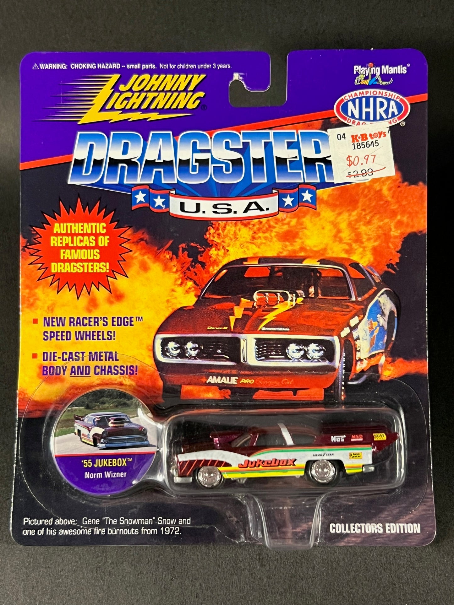 Johnny Lightning 1995 Dragsters USA Collectors Edition '55 Jukebox, Red