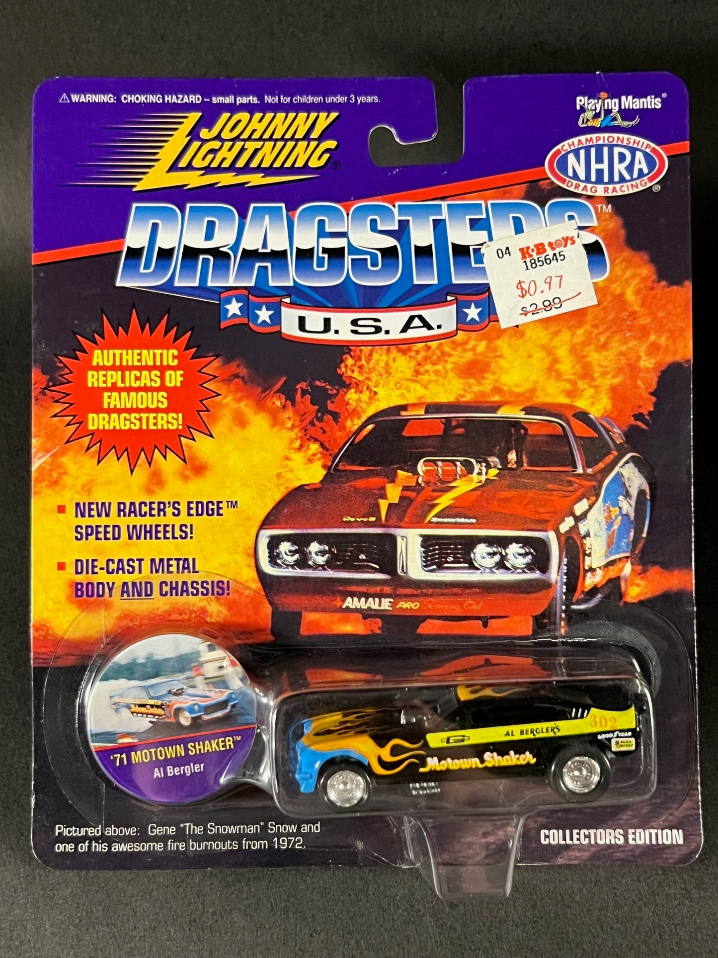 Johnny Lightning 1995 Dragsters USA Collectors Edition '71 Motown Shaker, Black