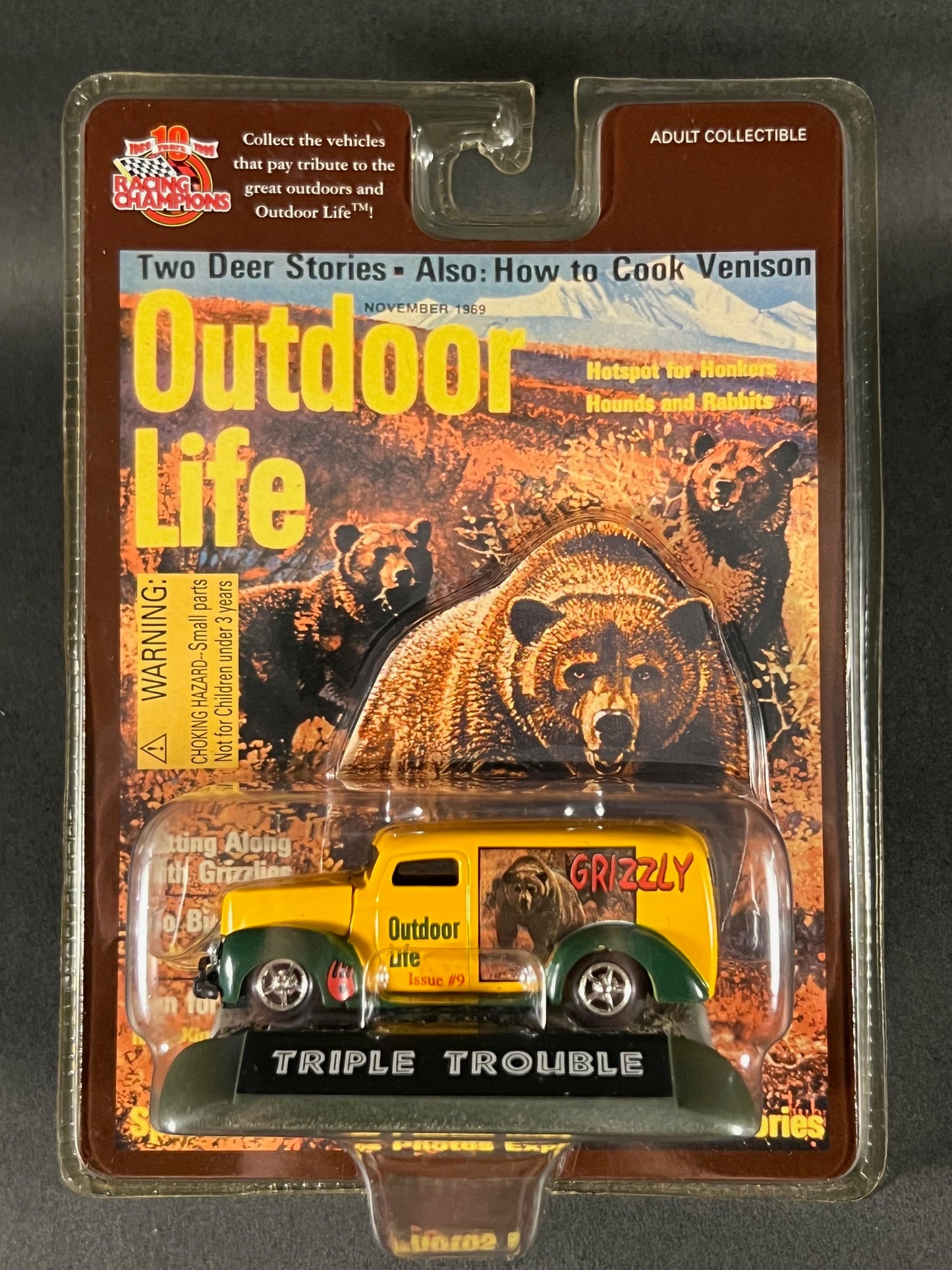 Racing Champions 1999 Outdoor Life Issue #9 Triple Trouble, Yellow