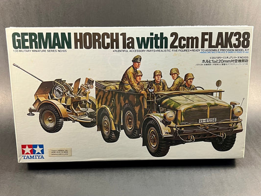 Tamiya Model Kit MM105 1:35 Scale German Horch1a With 2cm Flak38