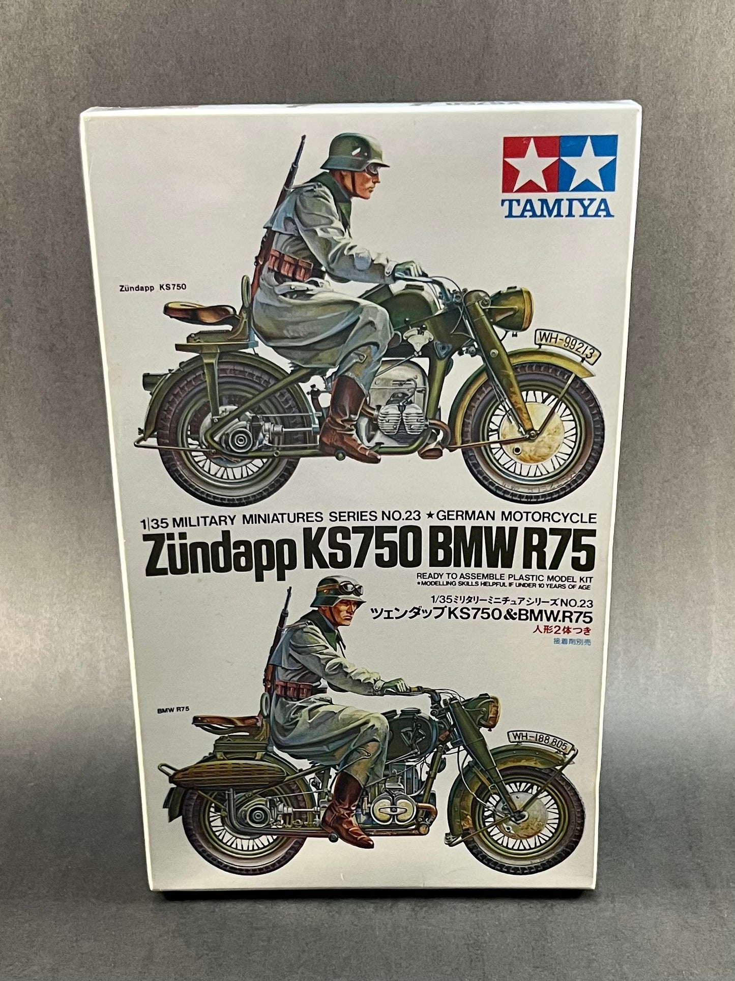 Tamiya	MM23	1:35	Zundapp KS750 BMW R75 German Motorcycle