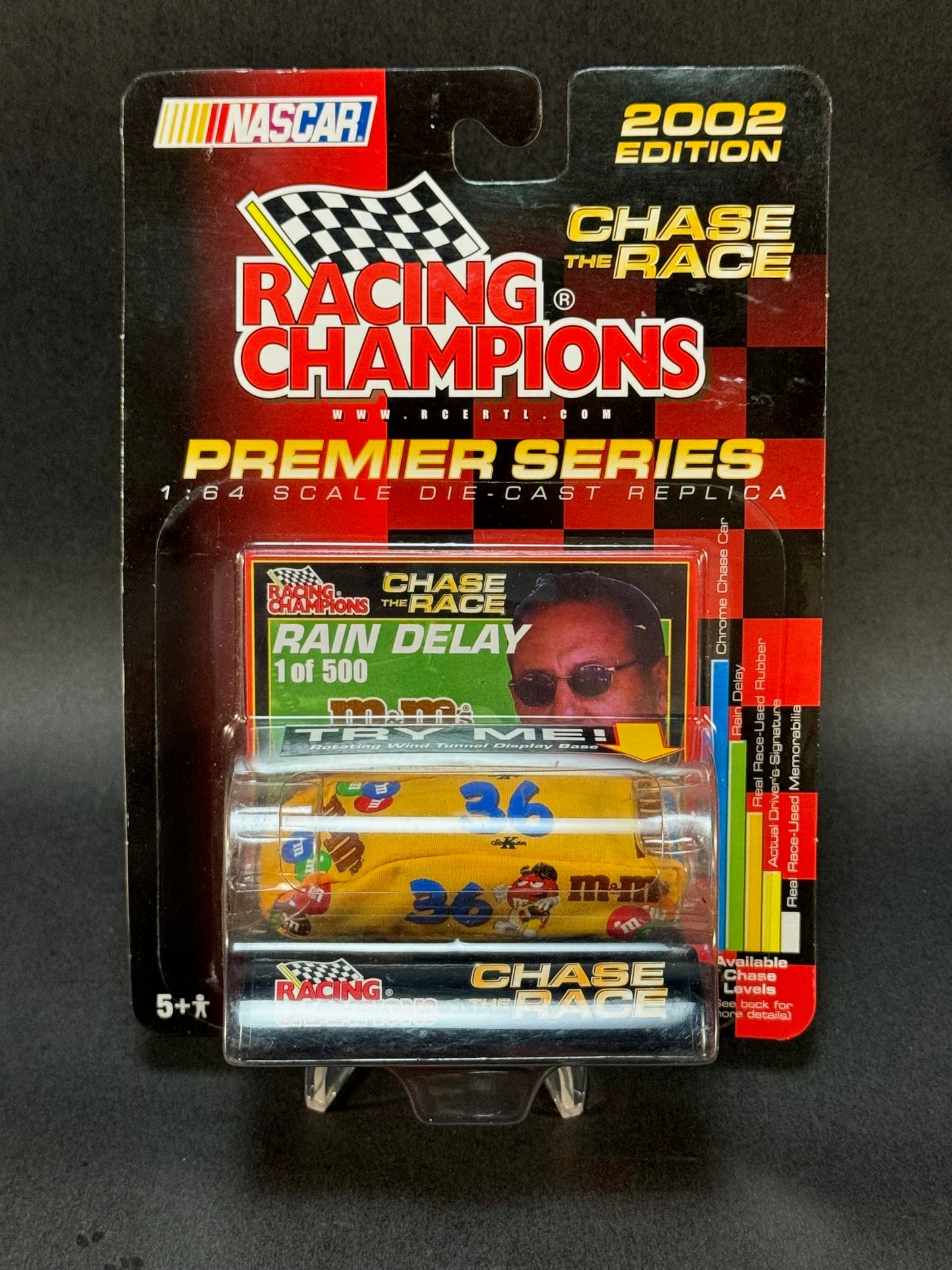 2002 Racing Champions NASCAR Chase The Race Rain Delay Ken Schrader, Yellow