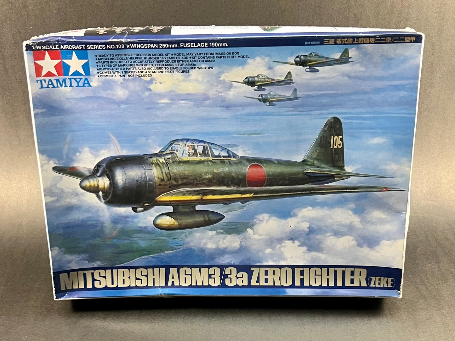 Tamiya Model Kit 61108 1:48 Scale Mitsubishi A6M3/3a Zero Fighter (Zeke)