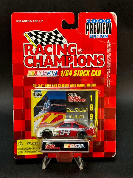 1996 Racing Champions NASCAR Preview Edition McDonald's Bill Elliott #94, Red