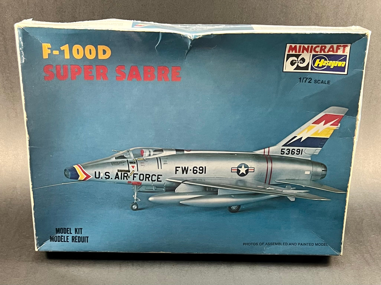 MiniCraft Hasegawa Model Kit 1035 1:72 Scale F-100D Super Sabre