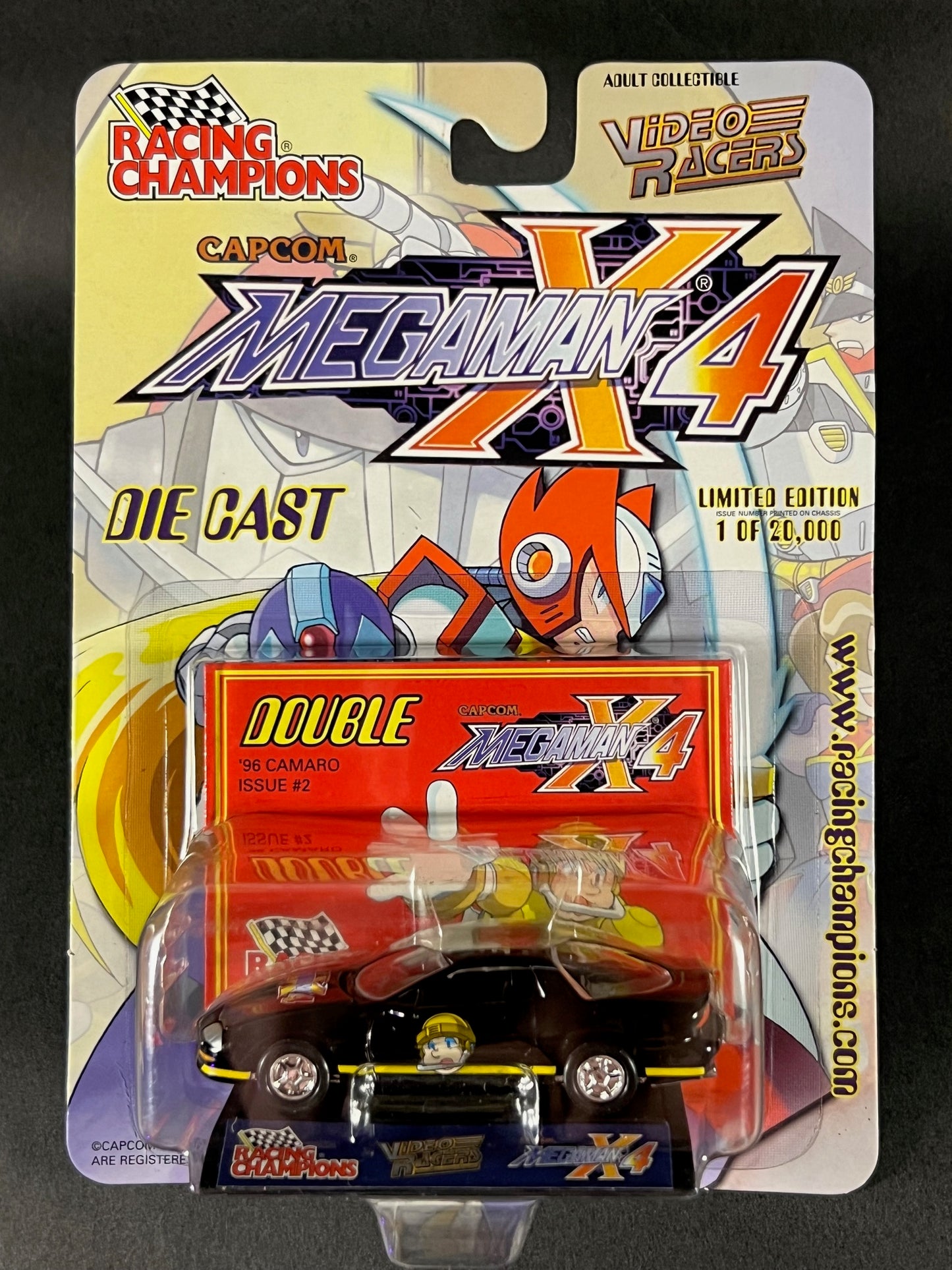 Racing Champions 2000 Video Racers Megaman X4 #2 Double '96 Camaro, Black