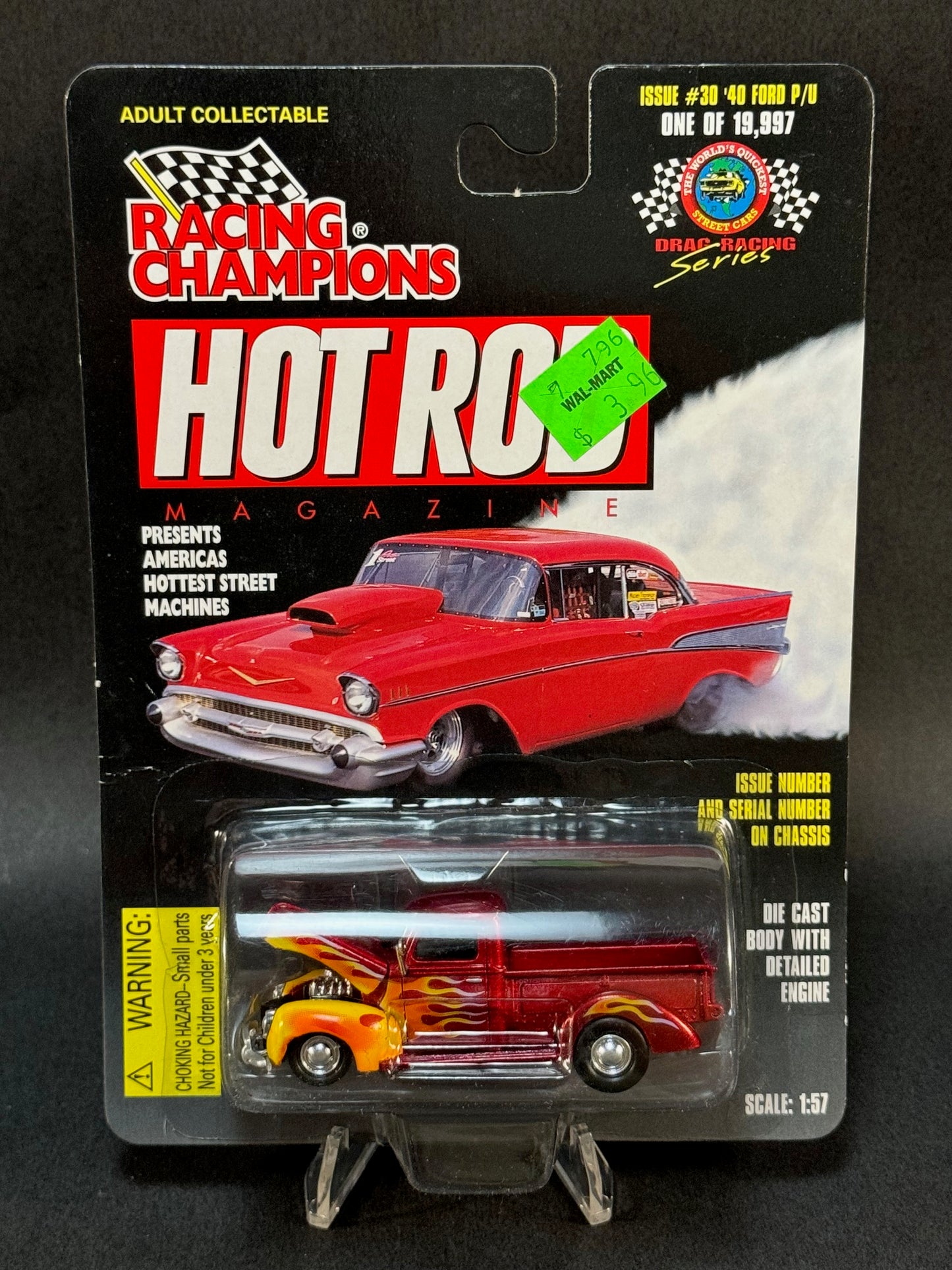 1997 Racing Champions Hot Rod Magazine Issue #30 '40 Ford Pickup, Red