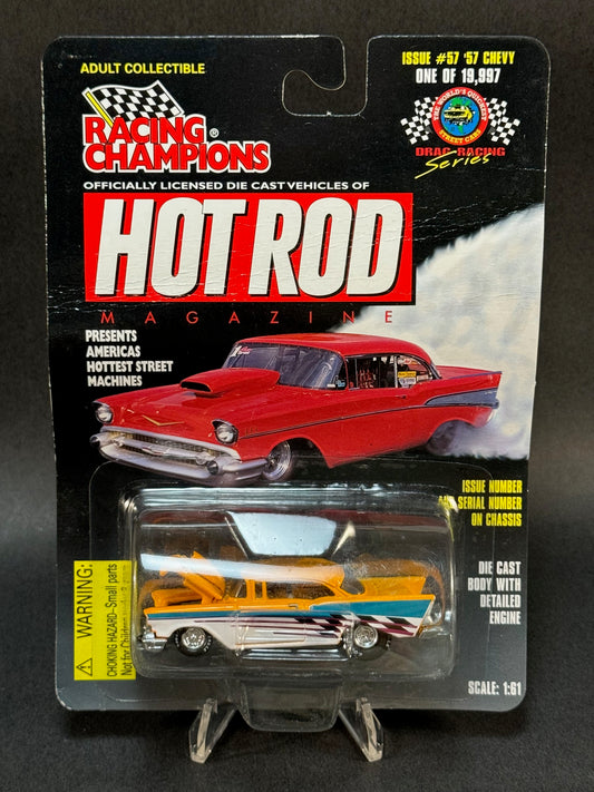 1997 Racing Champions Hot Rod Magazine Issue #57 '57 Chevy, Orange