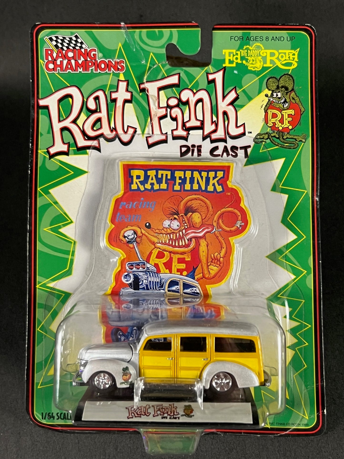 Racing Champions 2000 Rat Fink Racing Team, White and Yellow