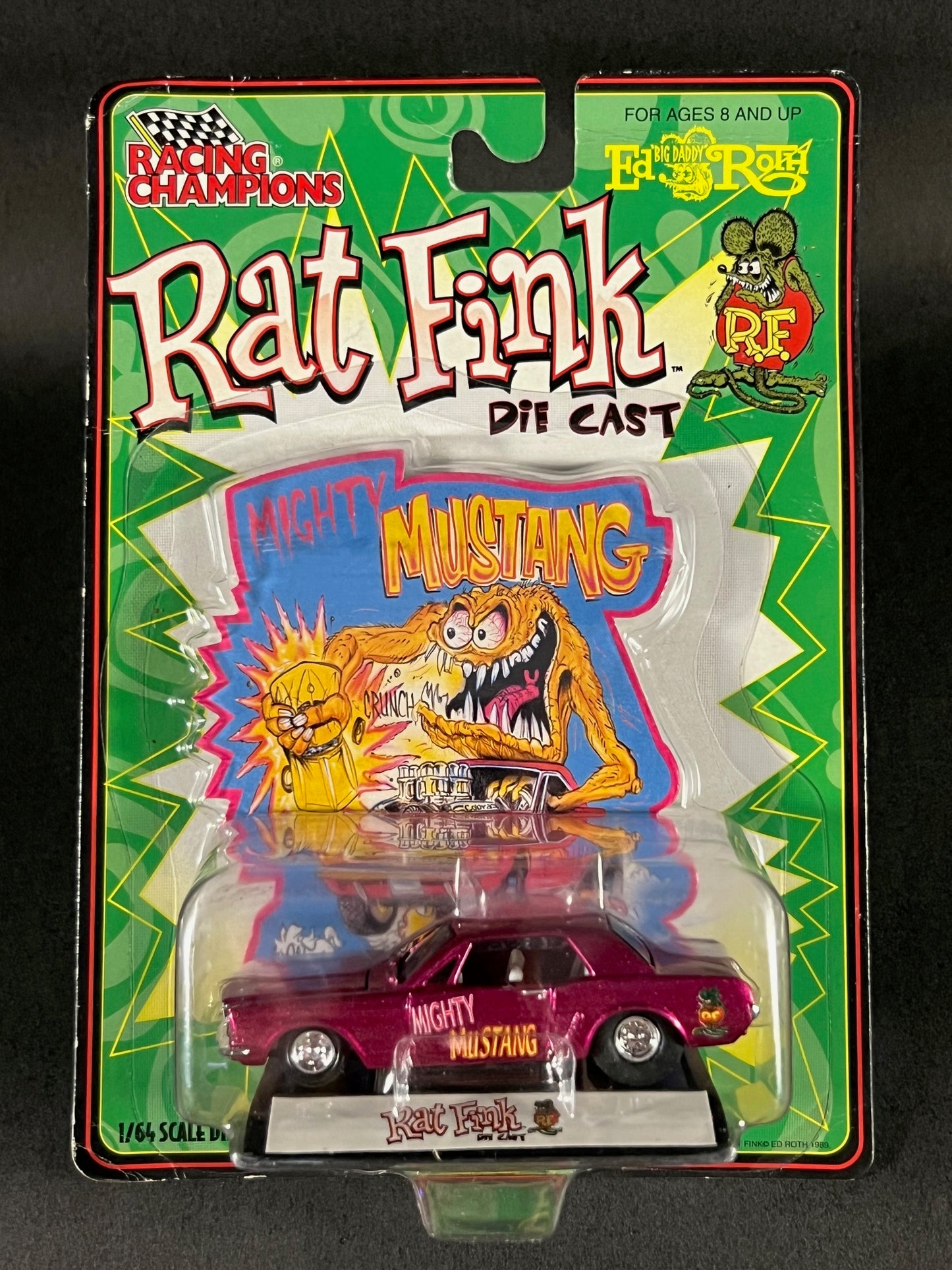 Racing Champions 2000 Rat Fink Mighty Mustang, Purple