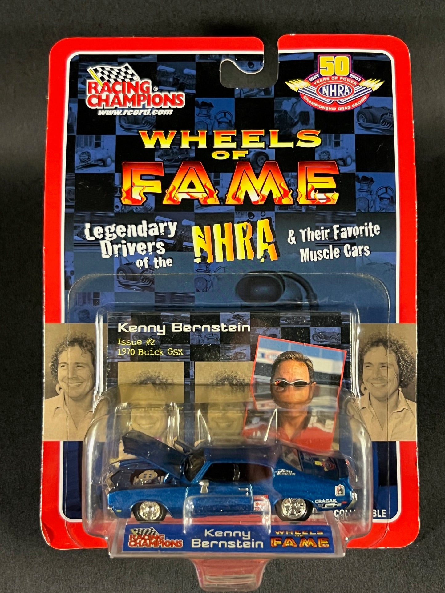 Racing Champions 2001 NHRA Wheels of Fame #2 1970 Buick GSX, Blue