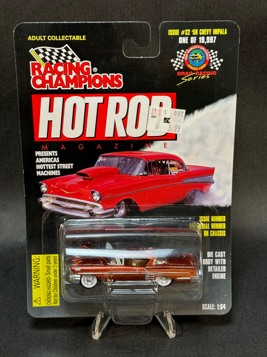 1997 Racing Champions Hot Rod Magazine Issue #32 '58 Chevy Impala, Copper