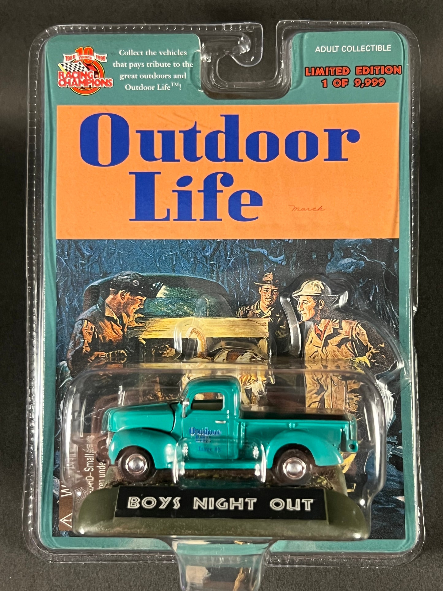 Racing Champions 1999 Outdoor Life Issue #8 Boys Night Out, Teal