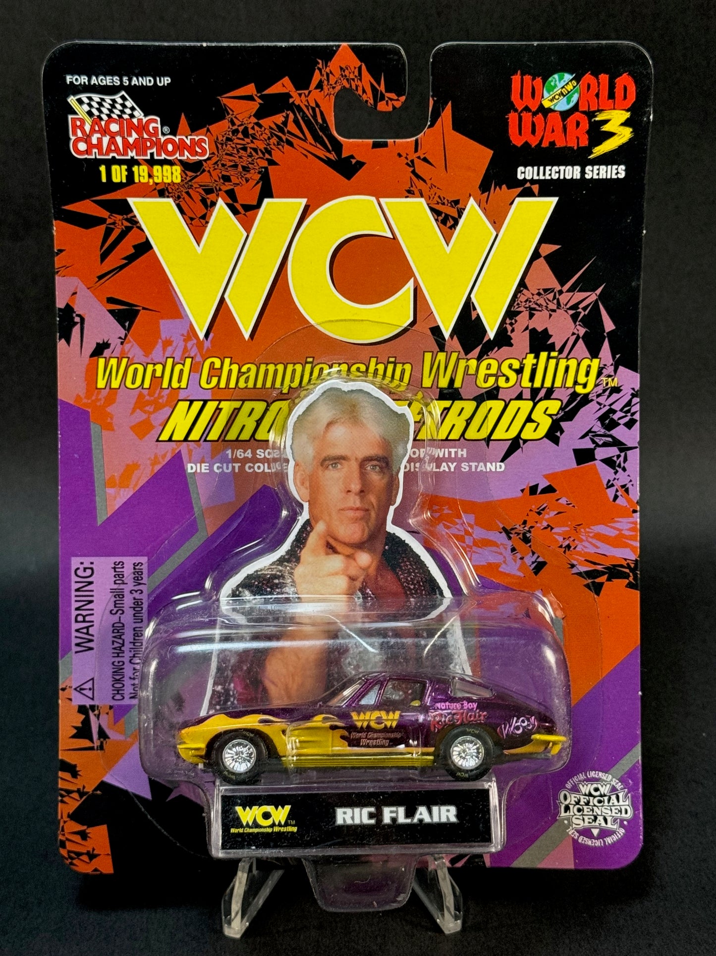 1998 Racing Champions WCW Nitro StreetRods World War 3 Ric Flair, Purple and Yellow