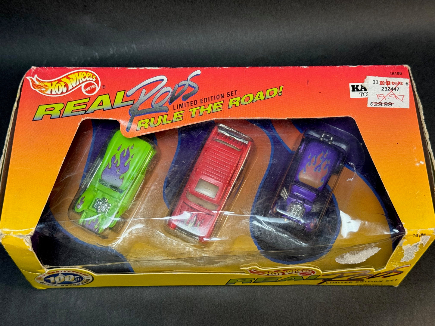 1996 Hot Wheels Real Rods 100th Anniversary of The Automobile 3 Car Set