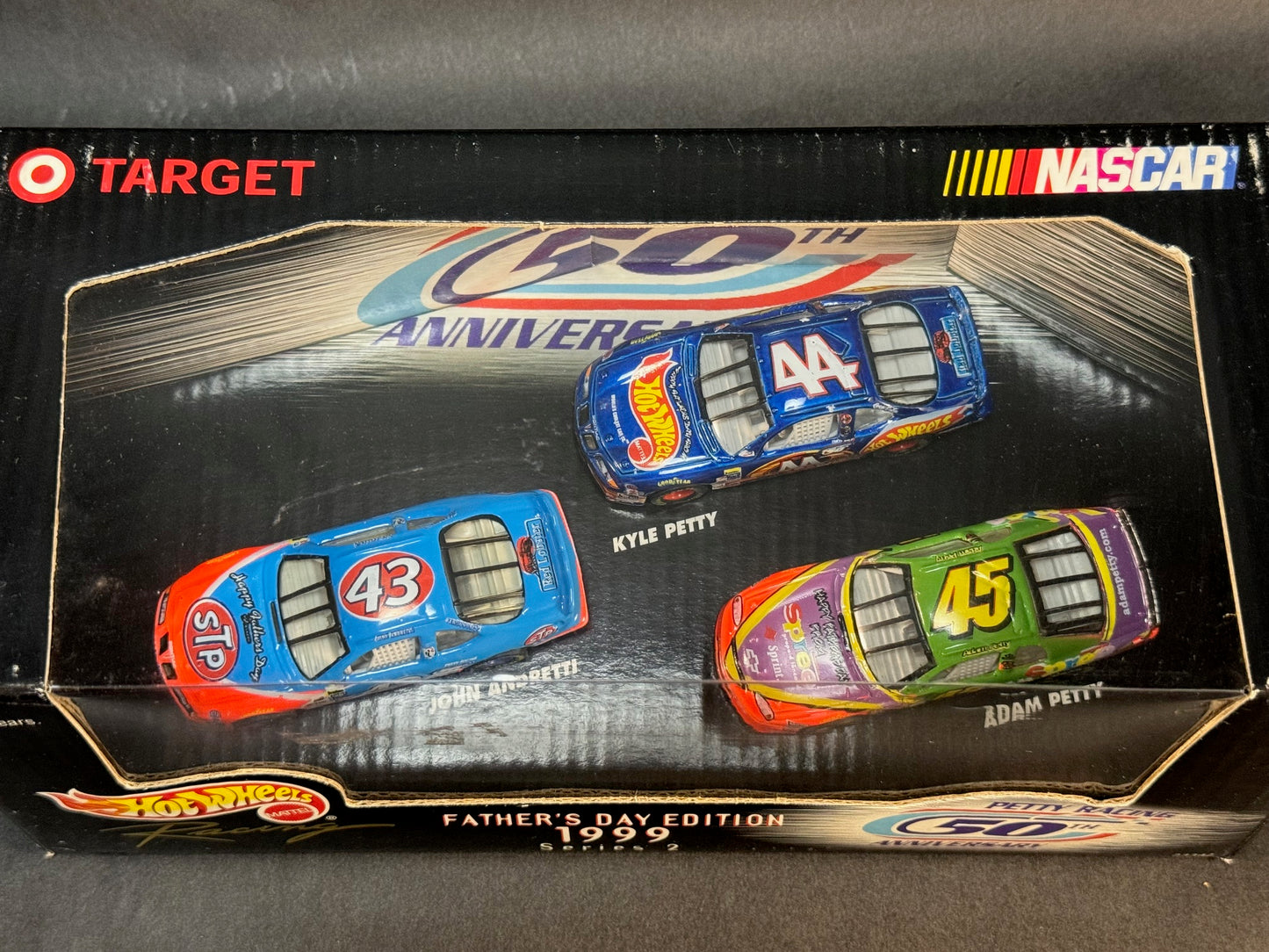 1999 Hot Wheels Racing NASCAR Petty 50th Father's Day Edition 3 Car Set