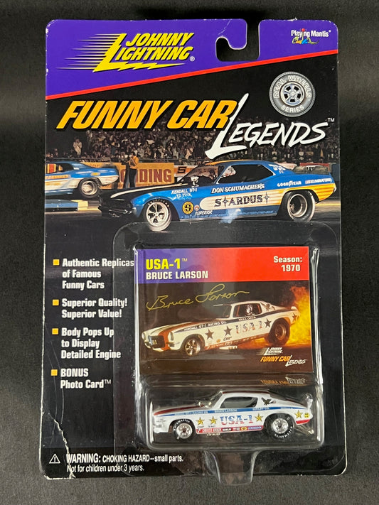 Johnny Lightning 1998 Funny Car Legends 1970 Season USA-1 Bruce Larson, White