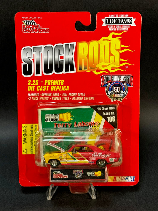 1998 Racing Champions NASCAR Stock Rods #106 '66 Chevy Nova, Red