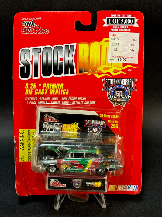 1998 Racing Champions NASCAR Stock Rods #29S '55 Chevy Bel Air, Chrome