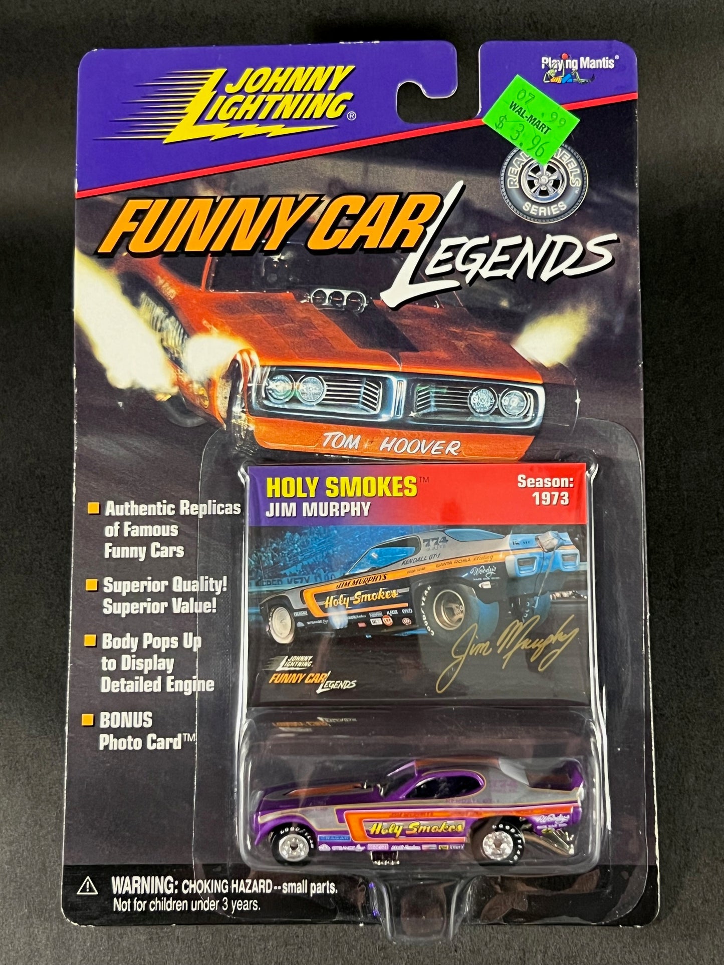 Johnny Lightning 1999 Funny Car Legends 1973 Season Holy Smokes Jim Murphy, Purple