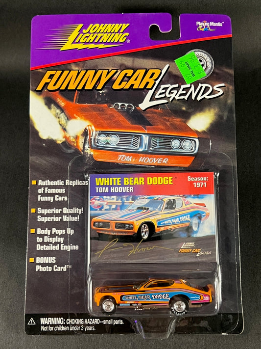 Johnny Lightning 1999 Funny Car Legends 1971 Season White Bear Dodge Tom Hoover, Orange