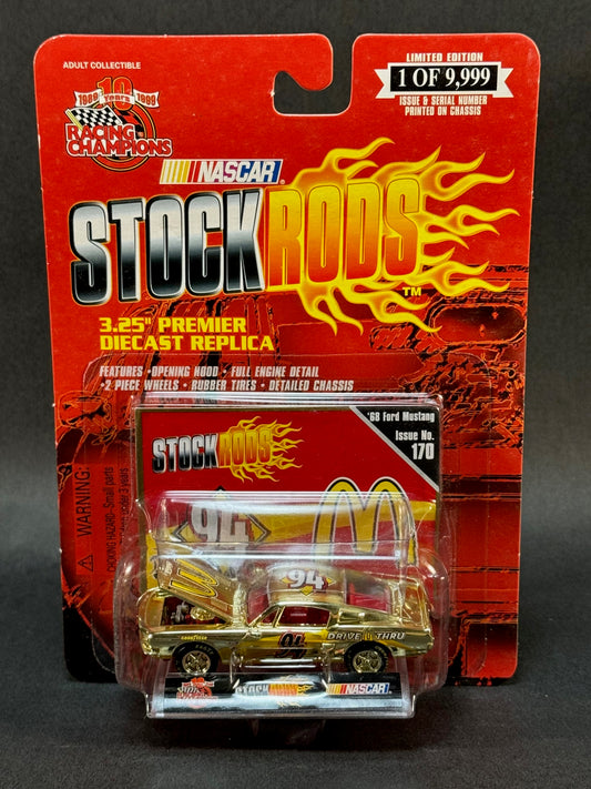 1999 Racing Champions NASCAR Stock Rods #170 '68 Ford Mustang, Gold