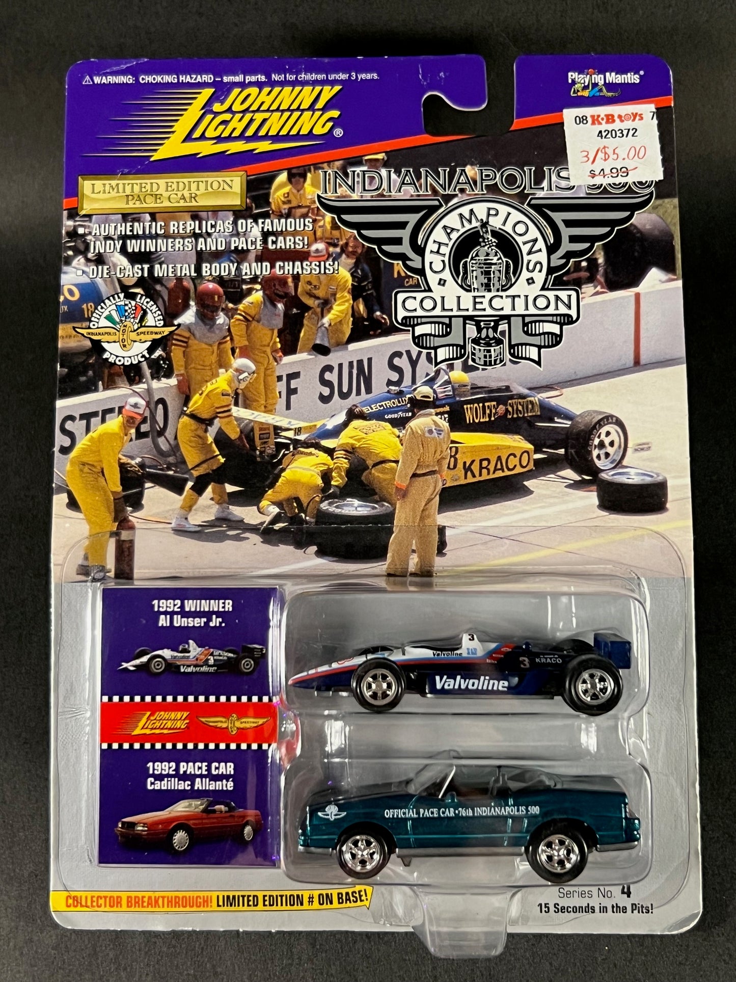 Johnny Lightning 1996 Indianapolis 500 Champions Series 4 1992 Al Unser, Jr.