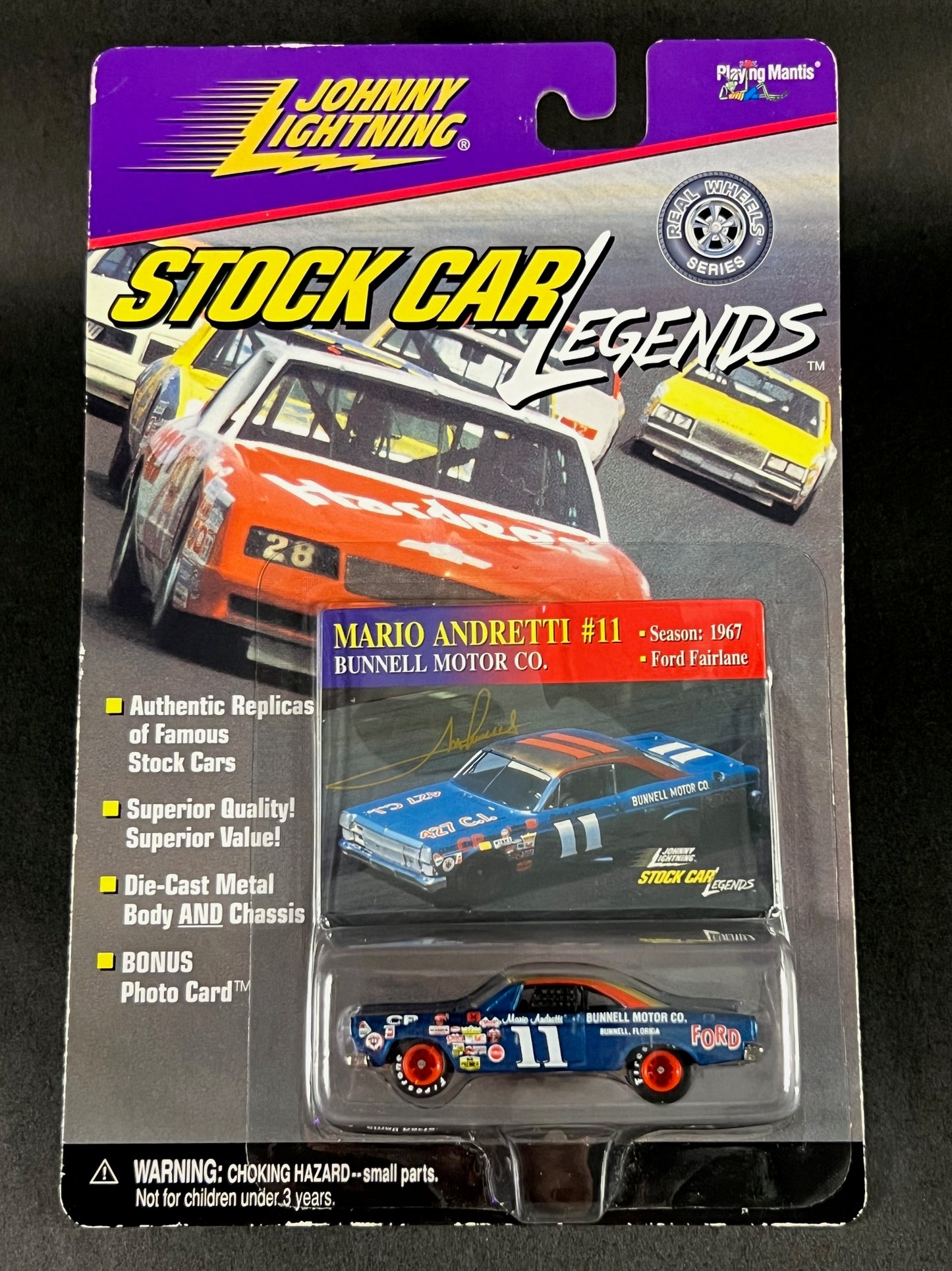 Johnny Lightning 1998 Stock Car Legends 1967 Season Bunnell Motor Co. #11 Mario Andretti