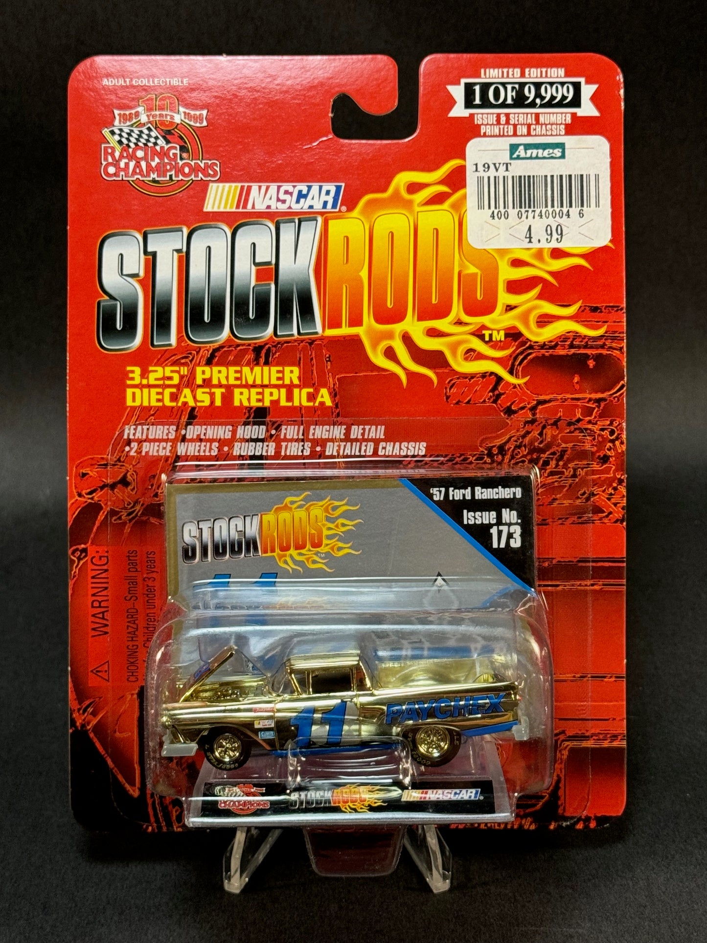 1999 Racing Champions NASCAR Stock Rods #173 '57 Ford Ranchero, Gold