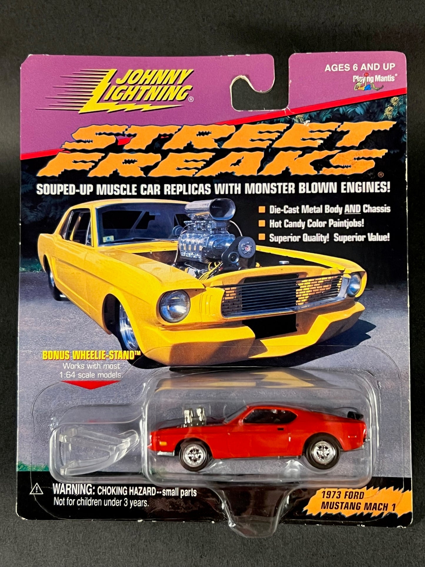 Johnny Lightning 1999 Street Freaks 1973 Ford Mustang Mach 1, Red