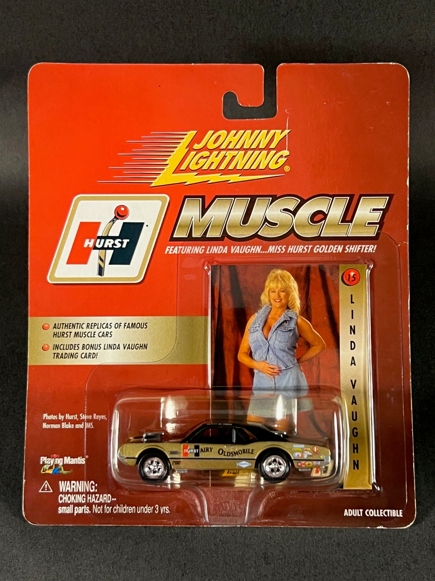 2000 Johnny Lightning Hurst Muscle #15 Linda Vaughn Hurst Hairy Oldsmobile, Gold