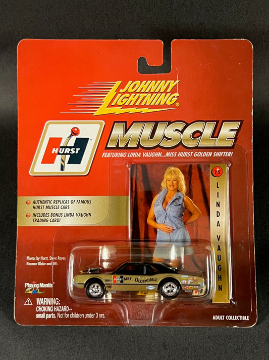 Johnny Lightning 2000 Hurst Muscle #15 Linda Vaughn Hurst Hairy Oldsmobile, Gold