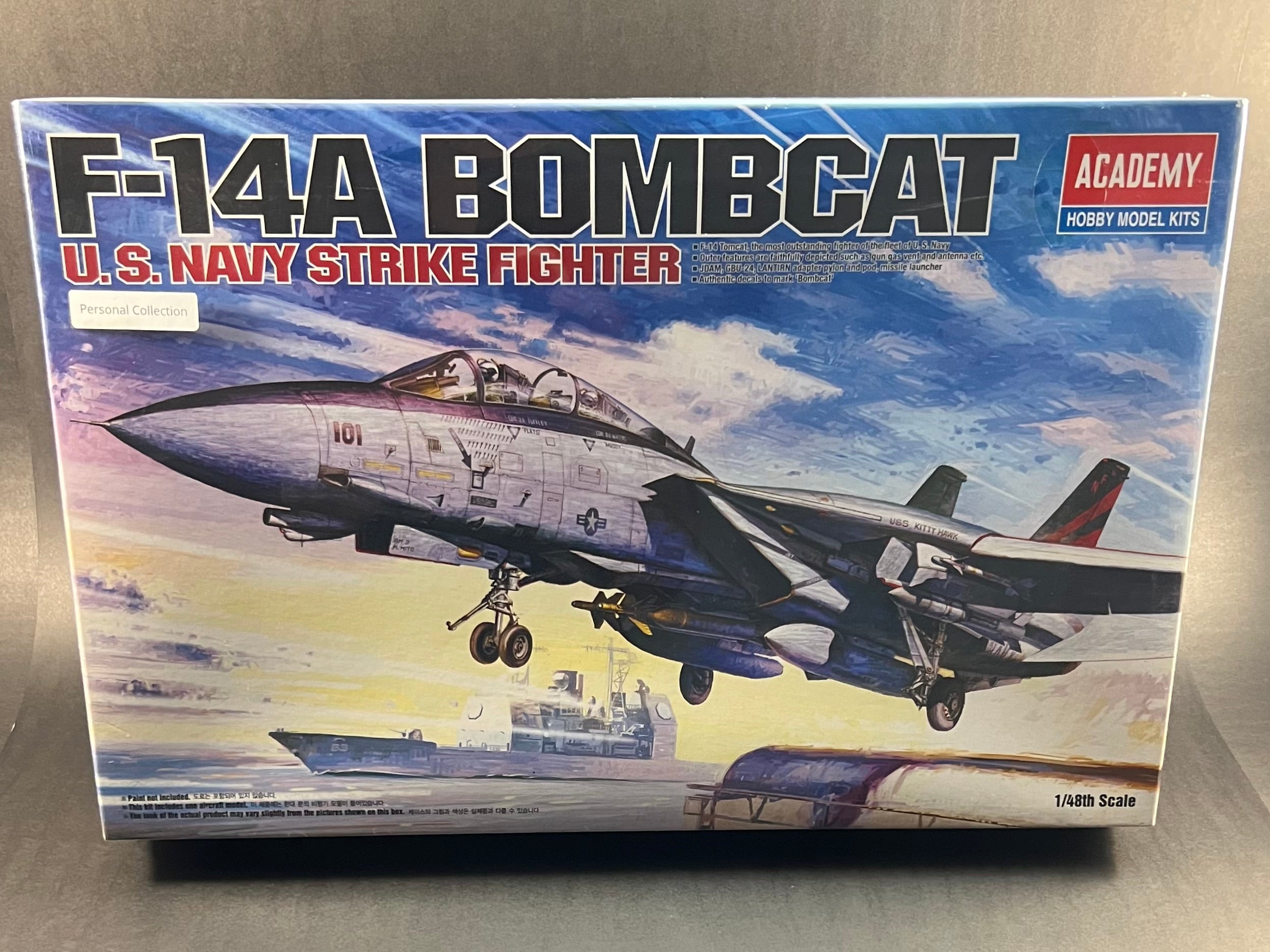 Academy Model Kit 12206 1:48 Scale F-14A Bombcat US Navy Strikefighter ...