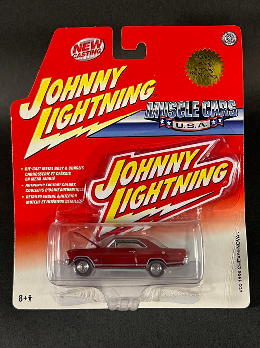 Johnny Lightning 2005 Muscle Cars USA #53 1966 Chevy Nova, Red