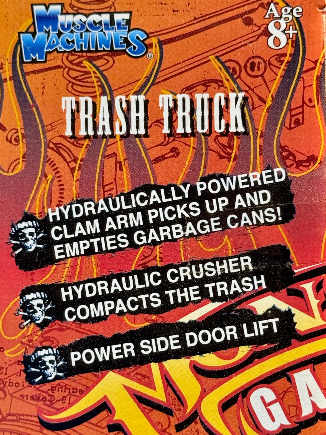 2004 Muscle Machines Monster Garage Trash Truck, White