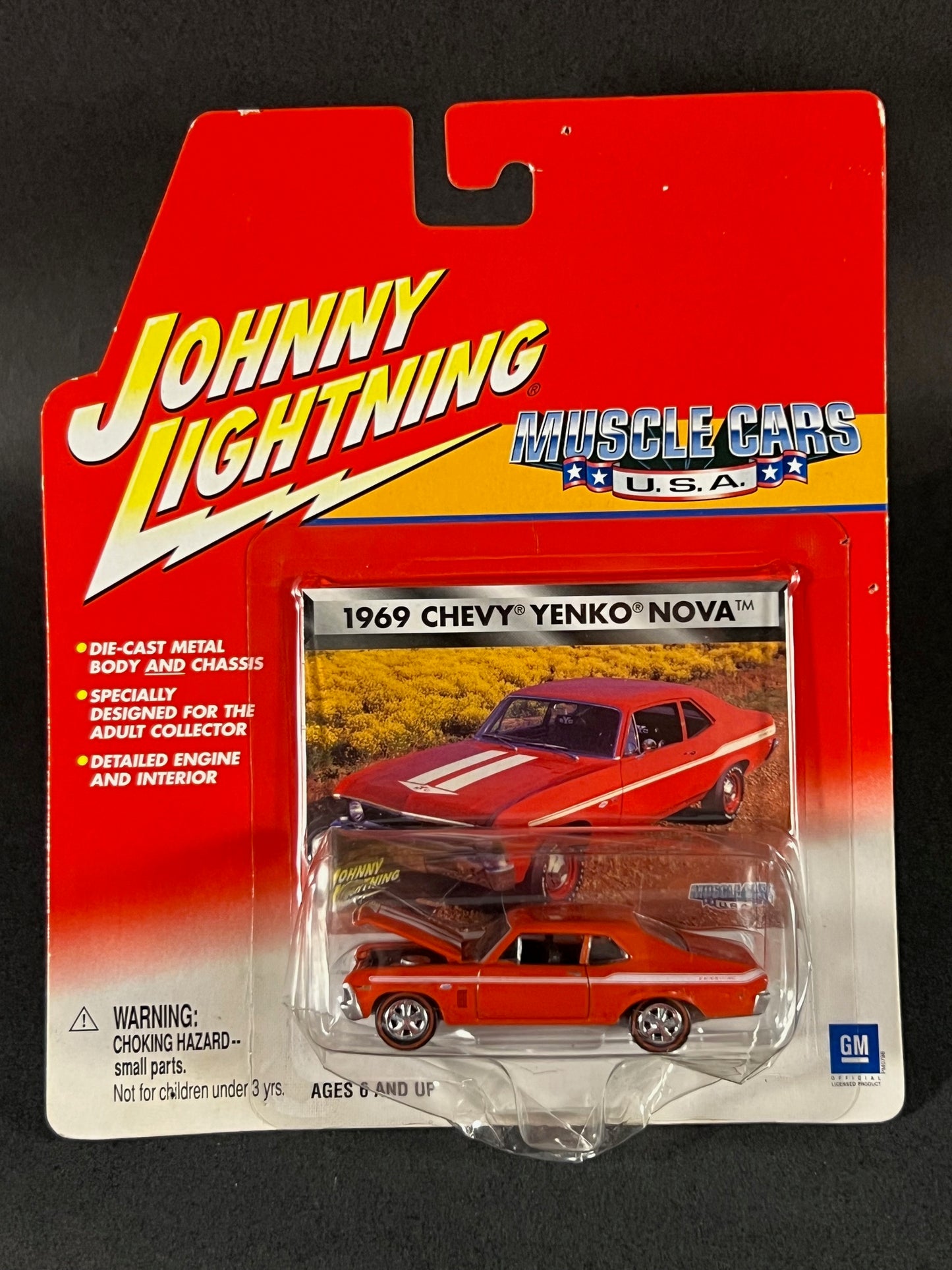 Johnny Lightning 2001 Muscle Cars USA 1969 Chevy Yenko Nova, Red