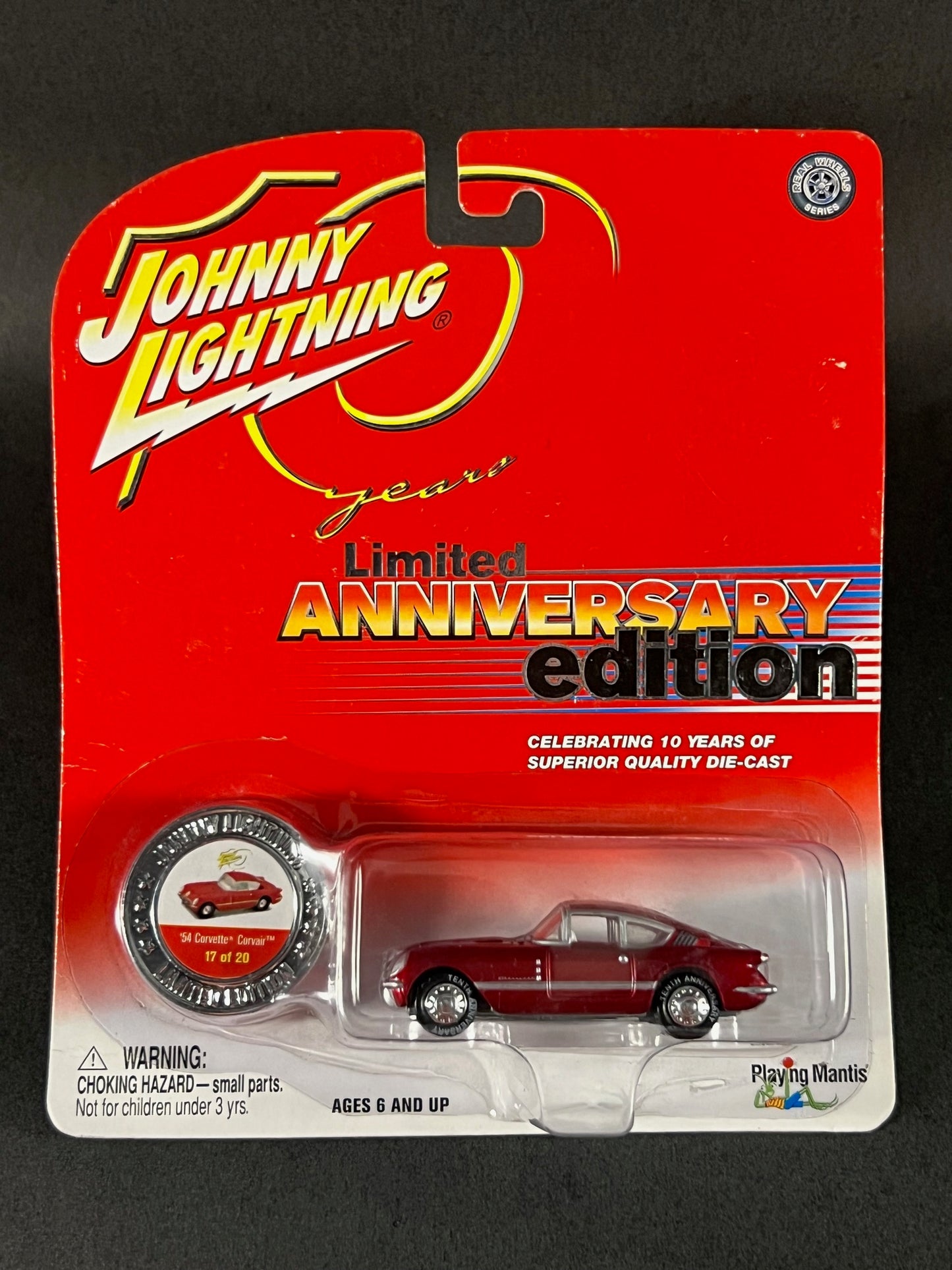 2004 Johnny Lightning 10 Years Anniversary Edition #17 '54 Corvette Corvair, Red