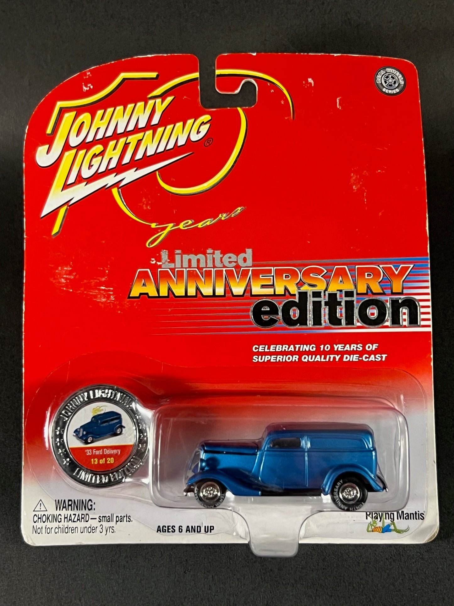 Johnny Lightning 2004 10 Years Anniversary Edition #13 '33 Ford Delivery, Blue